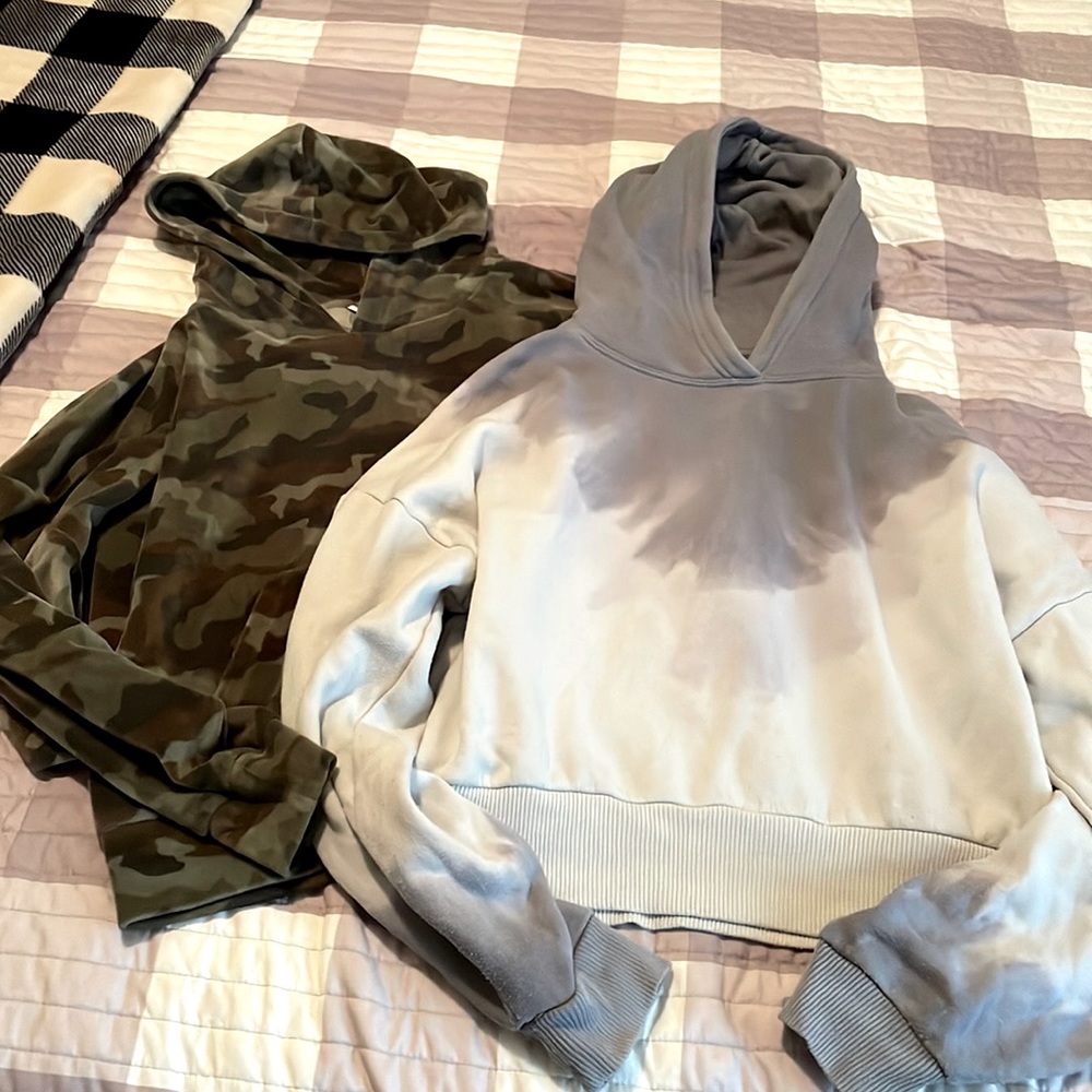 Bundle American eagle Hooded sweatshirt velour velvet camo tie dye S XS